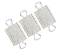 Drivstraw Paquete de 3 silenciadores de puerta que reducen el ruido, tope de puerta de algodón elástico a rayas para el hogar, escuela, biblioteca, guardería, beige, 10 x 8 cm