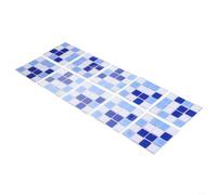 Drivstraw Pegatinas de azulejos de pared con purpurina para salpicaduras de cocina y baño, 10 unidades, 10 x 10 cm, plástico epoxi, resistente a la humedad, solo para uso en interiores (MSC087)