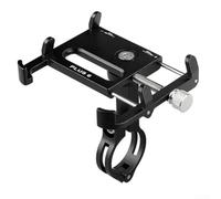 Drivstraw Plus6 - Soporte para teléfono, aleación de aluminio, giratorio para navegación, diseño antirrobo para bicicletas y motocicletas, ajuste de herramientas (negro)