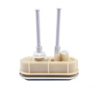 Drivstraw Pulsador de doble descarga cromado para inodoro, interruptor de descarga ovalado de 110 x 40 mm, para cisternas de baño, construcción ABS + PP, compatible con estándar