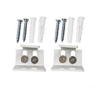 Drivstraw Rodillo guía de puerta ajustable para puerta corrediza de granero, guía de piso de acero inoxidable con acabado blanco, tope de pared inferior para un funcionamiento suave, paquete de 2