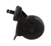 Drivstraw Rueda giratoria para barbacoa con giro de 360° y freno de bloqueo para carritos de parrilla al aire libre, construcción de acero resistente, compatible con la mayoría de los estándares