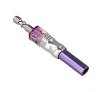 Drivstraw Soporte de puntas de destornillador de profundidad ajustable con vástago hexagonal, llave de vaso de acero cromado para puntas de destornillador, herramienta para muebles (corto de 70 mm)