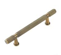 Drivstraw Tiradores de latón macizo para gabinete, acabado en bronce antiguo, un solo agujero y opciones de espacio entre agujeros de 64 mm a 320 mm para cajones y puertas de gabinete, juego de 1 (160