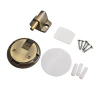 Drivstraw Tope de puerta de aleación de zinc montado en la pared con succión de suelo ajustable, diseño anticolisión para protección de puerta, adaptación de costura de 0,5 a 25 mm, plata/azul (cobre