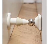 Drivstraw Tope de puerta de gel de sílice, silencioso, anticolisión, magnético, con succión, para puertas interiores, perforador, montaje en pared, transparente y lavable (paquete de