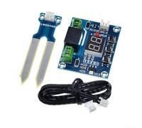 Drivstraw XH-M214 - Controlador de sensor de humedad del suelo de 12 V con pantalla digital, módulo de riego automático para uso en invernadero y jardín, 20-99% para precisión de HR ±%, salida de 10 A