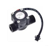 Drivstraw YF-S201 Sensor de flujo de agua 5-18V DC Hall Efecto Flujo Interruptor con roscas G1/2 BSPT, rango 1-30 L/min, Plástico de grado alimenticio, Mecanismo de rodamiento para