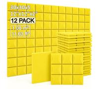 DRIXINI Paneles acústicos 30 × 30 × 5 cm - Patrón de hongo, alta densidad - reducción de eco, amortiguación de reverberación para estudio, podcast, oficina, cine en casa - fácil montaje, varios