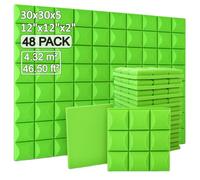 DRIXINI Paneles acústicos de 30 × 30 × 5 cm - Patrón de hongo, alta densidad - reducción de eco, amortiguación de reverberación para estudio, podcast, oficina, cine en casa, fácil instalación, varios