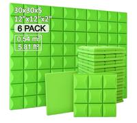 DRIXINI Paneles acústicos de 30 × 30 × 5 cm - Patrón de hongo, alta densidad - reducción de eco, amortiguación de reverberación para estudio, podcast, oficina, cine en casa, fácil instalación, varios