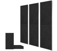 DrKlang Paquete de 6 paneles acústicos, paneles decorativos de insonorización de 23.6 x 11.8 pulgadas, azulejos de tratamiento acústico de pared y techo, ideales para reducir el eco y el ruido para el