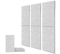 DrKlang Paquete de 6 paneles acústicos, paneles decorativos de insonorización de 23.6 x 11.8 pulgadas, azulejos de tratamiento acústico de pared y techo, ideales para reducir el eco y el ruido para el