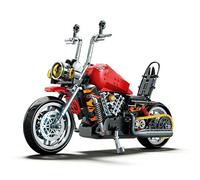 DrmBeyd Juego de bloques de construcción de moto 1:8, Ideas para construir y exhibir, 600 piezas más de 600 piezas retro de motocicletas para adultos, decoración de hogar y oficina