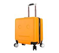 DRMEE Maletas de Viaje Continúe La Maleta Ajustable De La Carretilla del Equipaje para La Cerradura De Combinación del Embarque del Viaje Mala Viagem Cabine (Color : Yellow, Size : 18in)