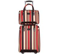 DRMEE Maletas de Viaje El Equipaje del Paño De Oxford De La Maleta De 2 Piezas Fija Las Maletas De Embarque con Las Ruedas Ligeras Mala Viagem Cabine(Color:H)
