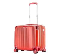 DRMEE Maletas de Viaje El Pequeño Embarque De La Maleta Dura del Borde De La Luz del Equipaje 18inch Continúa La Maleta del Equipaje Mala Viagem Cabine (Color : Rot, Size : 18inch)