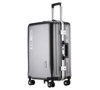 DRMEE Maletas de Viaje Equipaje De Cabina De Aluminio, Maleta con Ruedas, Modelo De Carga USB, Equipaje Rígido Mala Viagem Cabine (Color : F, Size : 24in)