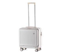 DRMEE Maletas de Viaje Equipaje de Mano pequeño Universal, Cubierta Frontal, Maleta Completamente Abierta, Equipaje con Cerradura de combinación Mala Viagem Cabine (Color : White, Size : 20inch)