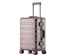 DRMEE Maletas de Viaje Maleta con Ruedas De Aleación De Magnesio Y Aluminio, Resistente A La Abrasión, Ligera Y Silenciosa Mala Viagem Cabine (Color : A, Size : 24")