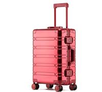 DRMEE Maletas de Viaje Maleta con Ruedas De Aleación De Magnesio Y Aluminio, Resistente A La Abrasión, Ligera Y Silenciosa Mala Viagem Cabine (Color : F, Size : 29")