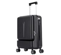 DRMEE Maletas de Viaje Maleta De Equipaje con Apertura Frontal ABS+PC Spinner Trolley con Compartimento De Bolsillo Mala Viagem Cabine(Color:A,Size:24in)