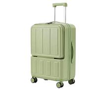 DRMEE Maletas de Viaje Maletas con Puerto De Carga USB Equipaje Expansible TSA Equipaje con Candado De Combinación Mala Viagem Cabine (Color : Grün, Size : 24inch)
