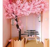 Drmoxin Árbol de Flor de Cerezo Artificial, Plantas de simulación Grandes, árbol de Flor de Falso, decoración de Flor de Seda de Falsa Hecha a Mano, árbol de Deseos 1.8 * 1m