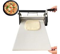 Drmoxin Laminadora De Masa Manual Compacta, Rodillo De Acero Inoxidable, Tabla Laminadora, Rodillo Manual, Grosor Ajustable, Laminadora De Masa Plegable para Panadería Y Pastelería Rs101