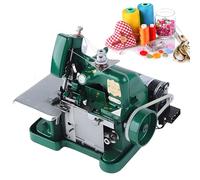 Drmoxin Máquina De Coser Overlock Y Recubridora De Mano con Estructura Metálica, Remalladora Industrial, 3000 Puntadas/Min, Longitud De Puntada Ajustable, para La Industria Textil