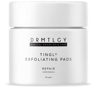 DRMTLGY Tingl Exfoliating Face & Body Pads - Glycolic, Lactic & Salicylic Acid for Acne, Pores, Blackheads & Wrinkles - AHA BHA Toner Pads for Oily Skin, Anti-Aging, FSA/HSA Eligible - 60 Count