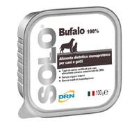 DRN Solo - Alimento húmedo dietético monoproteico completo para perro y gato - Búfalo - Cantidad: 100 g