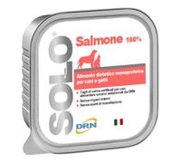 DRN Solo - Alimento húmedo dietético monoproteico completo para perro y gato - Salmón - Cantidad: 100 g