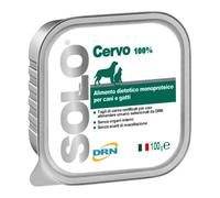DRN Solo - Alimento húmedo dietético monoproteico completo para perro y gato - Venado - Cantidad: 100 g