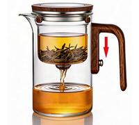 DRNKNSTX Enchanti Tetera, tetera mágica de cristal con diseño de brujería creativa, infusor de té de cristal desmontable para té suelto, ideal para preparar té (Transparente, 20oz)