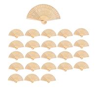 Droagoct Abanico de Mano de Madera Abanico Plegable de Mano con Bolsas de Regalo Recuerdos de Boda (Paquete de 24)