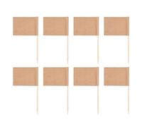 Droagoct Paquete de 200 de Palillos de Dientes en Blanco, de Papel Kraft, Marcadores de Queso para Cupcakes, Alimentos, Frutas, Decoraciones para Fiestas