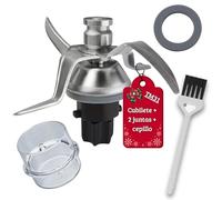 DROCODO Kit de Cuchillas Thermomix tm31 + 2 Juntas + cubilete tm31 + Cepillo | Cuchilla Thermomix tm31 de Acero Inoxidable SUS420 Apta para lavavajillas | thermomix tm31 recambios compatibles