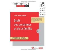 Droit des personnes et de la famille: Cours intégral et synthétique - Outils pédagogiques