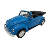 DROMADER Volkswagen Beetle Cabrio Modelo 1:39 azul - Modelo coleccionable I Welly I vehículo miniatura