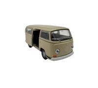 Dromader Welly Coche a Escala VW Bus T2 de 1972, clásico, Miniatura a Escala 1:39, Color Beige.