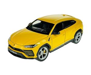 DROMADER Welly Modelo Coche Compatible con Lamborghini Urus SUV Amarillo 2017 1/24 Modelo Metal Coche Die Cast Nuevo en Caja