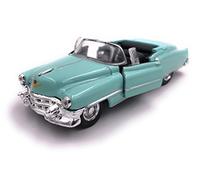 Dromader Welly Modelo de coche Cadillac Eldorado descapotable, coche miniatura a escala 1:39 turquesa