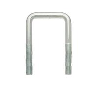 DROMET Abarca Cuadrada Tipo C M10 x 49 x 92 mm (1 1/2") para Fijación de Tubos, Perno en U de Acero Galvanizado Clase 5.8 para Remolques y Estructuras Metálicas