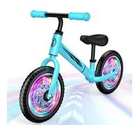 Dromlag Bicicleta de Equilibrio para Niños 2-5 Años - Bici sin Pedales Ajustable con Ruedas LED, Capacidad 50 kg, Color Azul Niños, Juguete Seguro, Regalo Navidad