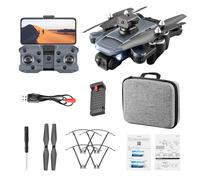 Dron 4K con doble cámara, WiFi FPV, zoom de 50x, control remoto, mantenimiento de altitud y diseño plegable para fotografía y grabación de vídeo