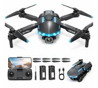 Dron con Camara 1080P para Niño y Adultos RC Quadcopter con Motor sin Escobilla Mini Drone FPV con 2 baterías/Altitud Retención/Fotografía Gestos, Juguetes Regalo para Niños (Black)