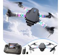 Dron de brazo transparente con control remoto de pantalla y cámara dual HD