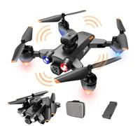 Dron navideño Kayannuo con cámara FPV HD 1080P, mantenimiento de altitud, modo sin cabeza, arranque con un solo botón - Compatible con control