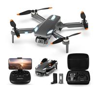 Dron para Niños y Adultos con Camara 1080P HD, RC Plegable Cuadricóptero Dron, Motor Sin Escobillas, Despegue/Aterrizaje con un Solo Botón, 2 Baterías, Juguete para Niño Regalos Cumpleaños (Black)